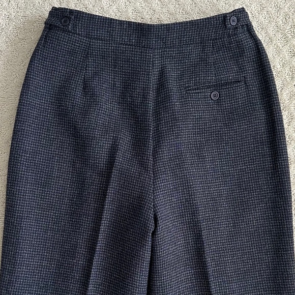 Liz Claiborne 100% Wool Pleated Tweed Trousers/Pants 10 Classic Office Workwear - Picture 11 of 16